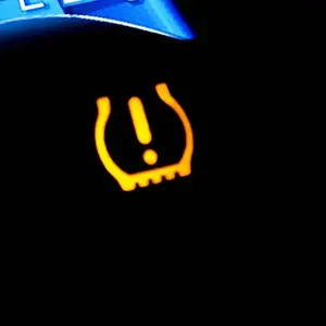 Tyre pressure low warning light